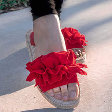 Load image into Gallery viewer, Espadrille Red Indoor Outdoor Sandal