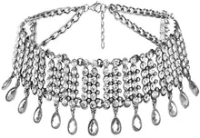 Load image into Gallery viewer, Crystal Necklace Silver Neck Chain Rhinestone Fashion Jewelry Accessory