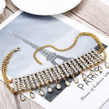 Load image into Gallery viewer, Crystal Necklace Gold Neck Chain Rhinestone Fashion Jewelry Accessory