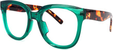 Load image into Gallery viewer, Cool Optics Dark Green Anti Reflective Clear Lens Temple Square Eyeglasses
