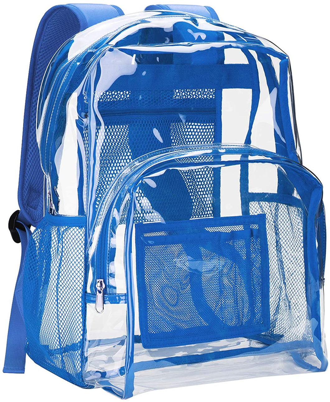 Classic Designs Blue Durable Heavy Duty Clear Backpack