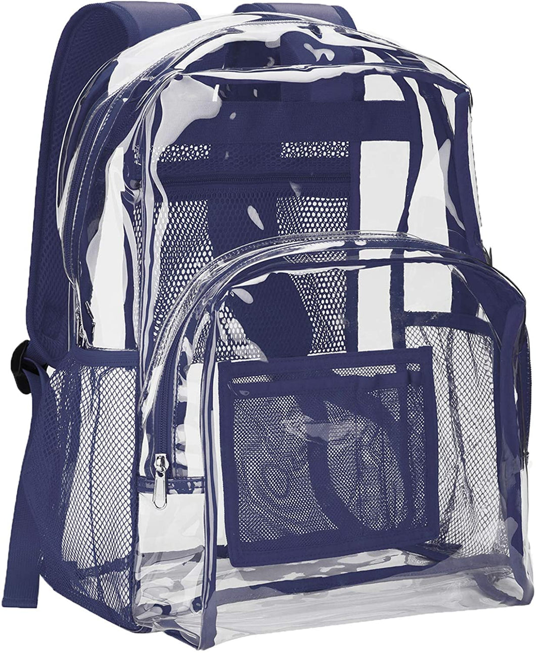 Classic Designs Navy Durable Heavy Duty Clear Backpack