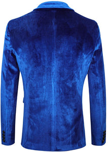 Men's Tuxedo Blue Slim Fit Velvet Blazer Jacket