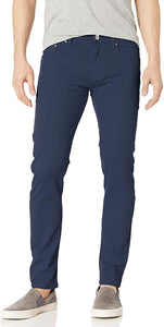 Men's Basic Navy Color Twill Stretch Span Pants