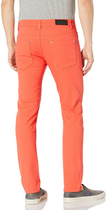 Men's Basic  Red Color Twill Stretch Span Pants