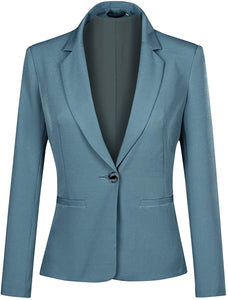 Sophisticated Teal Blue 2pc Office Work Blazer and Pants Set