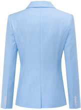 Load image into Gallery viewer, Sophisticated Teal Blue 2pc Office Work Blazer and Pants Set