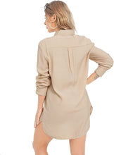 Load image into Gallery viewer, Dolores Apricot Silky Button Down Swimsuit Cover Up