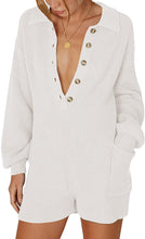Load image into Gallery viewer, Loose Casual White Long Sleeve Knitted Loungewear Pajama