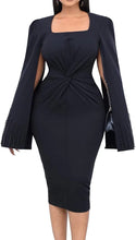 Load image into Gallery viewer, Square Neck Loose Sleeve Bodycon Pencil Dress