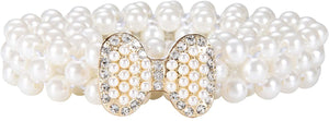 Flower Beaded Flower Women's Dress Belt Pearl Bridal Beaded Shiny Diamond Waist Chain