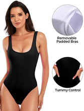 Load image into Gallery viewer, Perfection Black Tummy Control Retro One Piece Bathing Suit