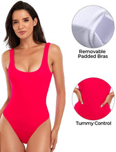 Load image into Gallery viewer, Pier Perfection Red Tummy Control Retro One Piece Bathing Suit