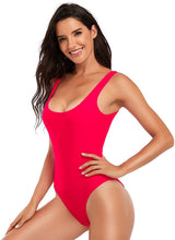Load image into Gallery viewer, Pier Perfection Red Tummy Control Retro One Piece Bathing Suit