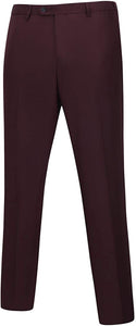 Men's Formal Burgundy One Button Blazer & Pants 2pc Suit