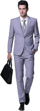 Load image into Gallery viewer, Formal Light Grey One Button 2 Piece Men&#39;s Suit