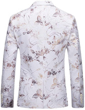 Load image into Gallery viewer, Men&#39;s Stylish Slim Fit White Floral Printed Blazer