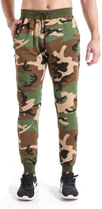 Men's Snow Cotton Casual Camouflage Sweat Jogger Pants