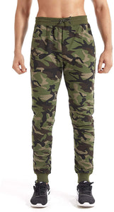 Men's Snow Cotton Casual Camouflage Sweat Jogger Pants