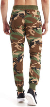 Load image into Gallery viewer, Men&#39;s Green Cotton Casual Camouflage Sweat Jogger Pants