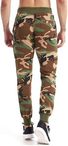 Men's Snow Cotton Casual Camouflage Sweat Jogger Pants