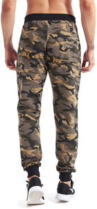 Men's Snow Cotton Casual Camouflage Sweat Jogger Pants