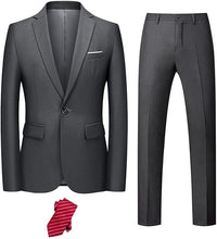 Load image into Gallery viewer, Hunter Green Men&#39;s Slim Fit 2pc Suit with Tie