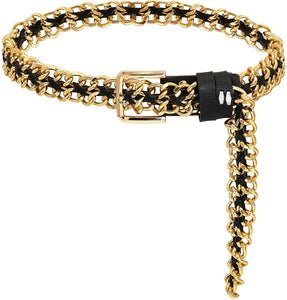 Adjustable Leather Waist Chain Belt