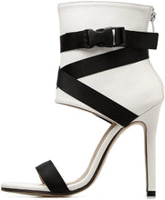 Load image into Gallery viewer, White PU Open Toe High Heel Sandal