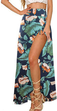 Load image into Gallery viewer, Modish Apricot Boho Floral Tie Up Waist Skirt