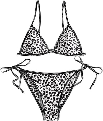 White Dot Triangle Bikini Set