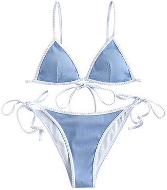 Teal Blue Triangle Bikini Set