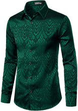 Load image into Gallery viewer, Men&#39;s Emerald Long Sleeve Button Up Shirt