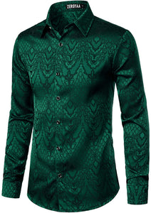 Men's Emerald Long Sleeve Button Up Shirt