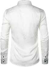 Load image into Gallery viewer, Men&#39;s Ivory White Long Sleeve Button Up Shirt