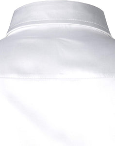 Men's White Luxury Silk Long Sleeve Dress Shirt