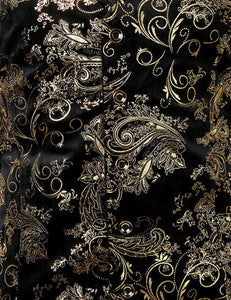 Men's Gold Metallic Paisley Sleeveless Formal Suit Vest