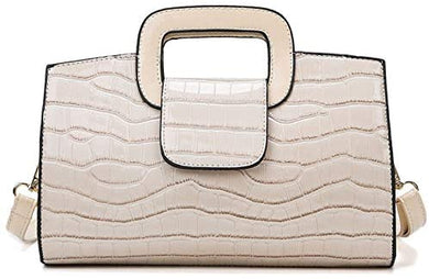 PU Leather White Vintage Flap Tote Top Handbags