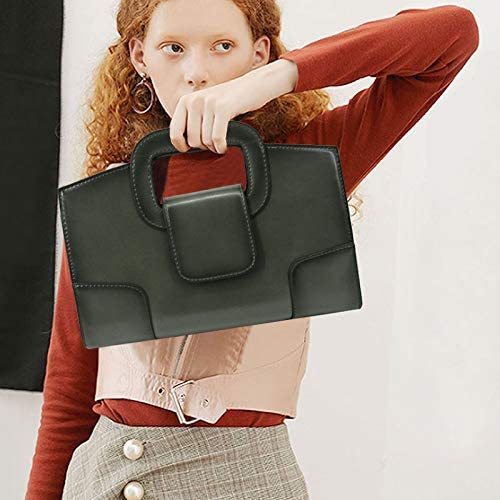 Vintage Flap Green Tote Top Handle Satchel Handbags