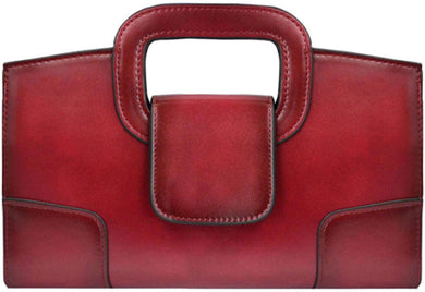 Vintage Flap Red Tote Top Handle Satchel Handbags