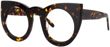 Load image into Gallery viewer, Sun Furies Light Tortoise Thick Cat Eye Anti Blue Light Vintage Glasses