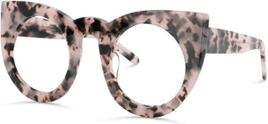 Sun Furies Pink Tortoise Thick Cat Eye Anti Blue Light Vintage Glasses