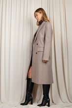 Load image into Gallery viewer, Stone Brown Wool Double Breasted Long Boxy Coat