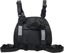 Load image into Gallery viewer, Reflective Black Radio Chest Harness Chest Front Pack Pouch