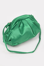 Load image into Gallery viewer, Fashionable Green Satin Embossed Clutch Bag