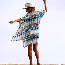Load image into Gallery viewer, Odessa Blue Stripe Summer Swimsuit Cover up