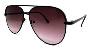Black Gradient Metal Aviator Sunglasses
