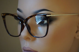 Vintage Style Retro Clear Metal Side Glasses
