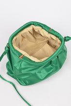 Load image into Gallery viewer, Fashionable Green Satin Embossed Clutch Bag