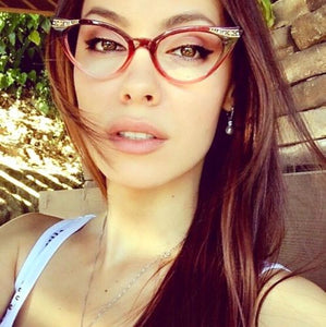 Clear Oversized Cat Eye Designer Style Glasses – Bella Valentina LA